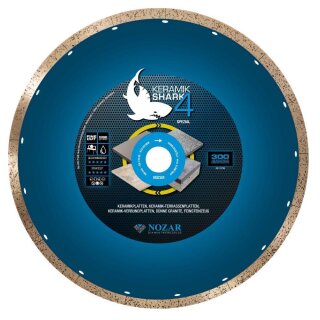 Nozar Diamanttrennscheibe Keramik Shark 4 - Ø 300 mm / Sonderbohrung*