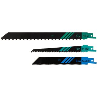 Säbelsägeblätter Set 3-tlg. für Holz & Metall