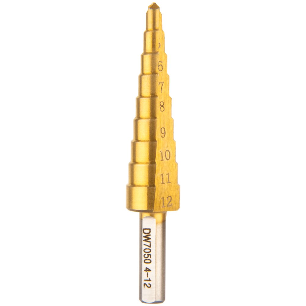 HSS Stufenbohrer TiN-beschichtet - Ø 4 - 12 mm für NE-Metalle, Stahlbleche und Edelstahl