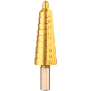 HSS Stufenbohrer TiN-beschichtet - Ø 12 - 20 mm