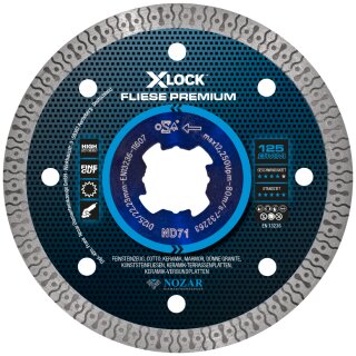 Nozar Diamanttrennscheibe Fliese Premium X-Lock - Ø 125 mm
