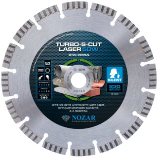 Nozar Diamanttrennscheibe Turbo S Cut Laser SDW - Ø 115 mm, 22,23 mm Bohrung