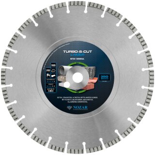 Nozar Diamanttrennscheibe Turbo S Cut Laser - Ø 300 mm, 22,23 mm Bohrung