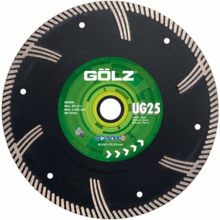 GÖLZ Diamanttrennscheibe UG25 Ø 125 mm, 22,23 mm Bohrung