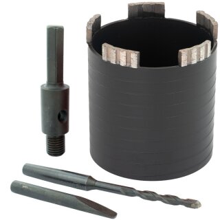 Diamant Dosensenker DTB für Staubabsaugung Ø 82 mm inkl. 6-Kant Zubehör