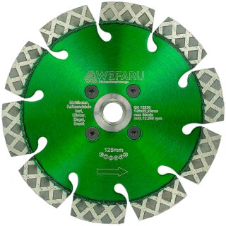 Diamanttrennscheibe MGX 12 Ø 125 mm mit M14 Aufnahme