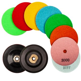 Diamant Schleifpad Set DSP Trockenschliff - Körnung...