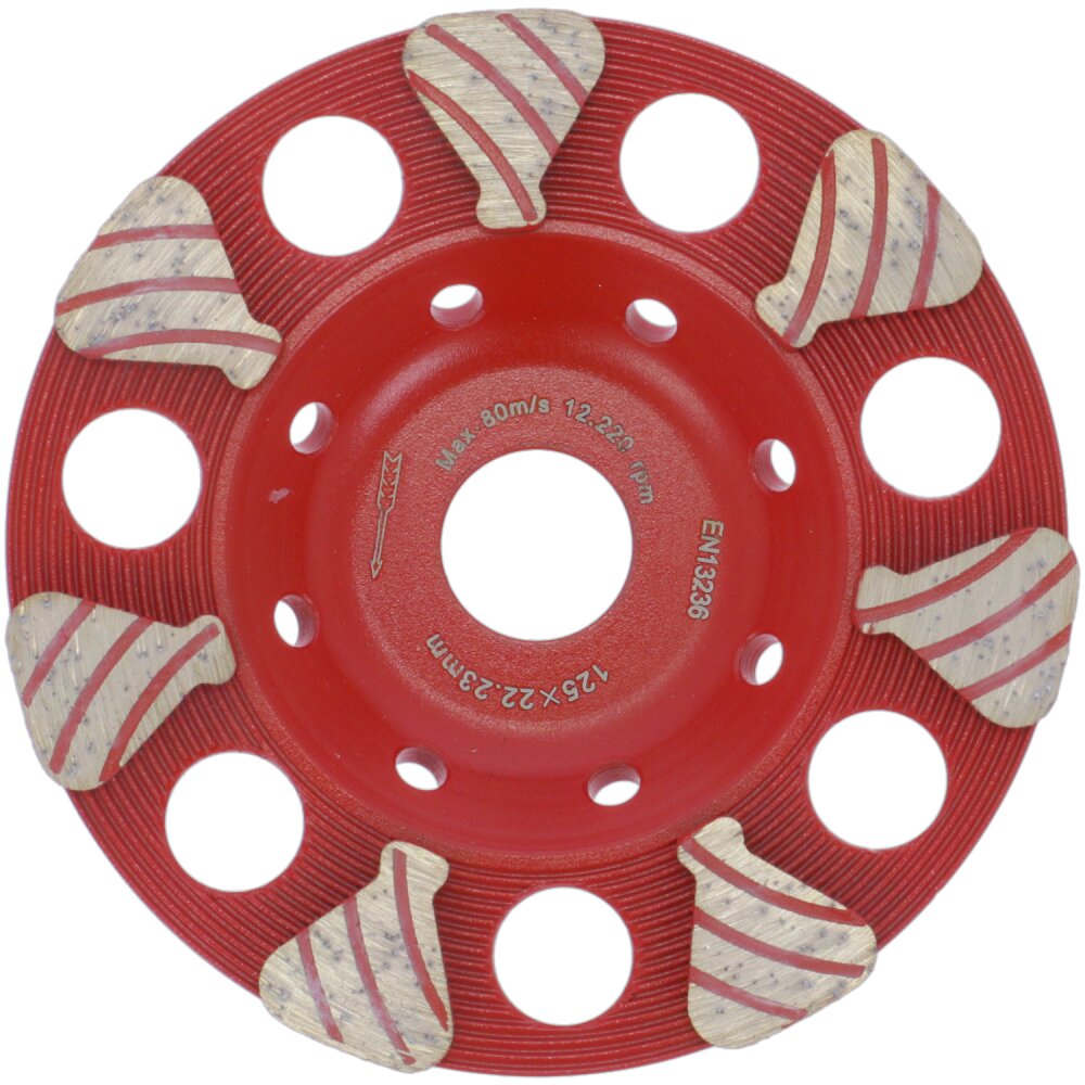 Premium Diamant Schleifteller STD Ø 125 - 180 mm, Topfschleifer ideal für harte Materialien wie sehr harter Beton, Granit, etc.
