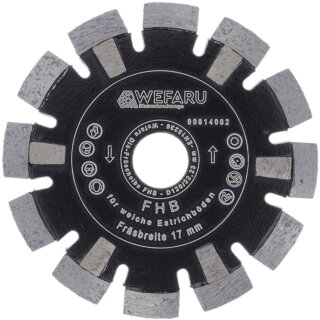 Diamant Frässcheibe FHB - Ø 120 mm, 17 mm Segmentbreite