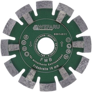 Diamant Frässcheibe FMB - Ø 120 mm, 16 mm Segmentbreite