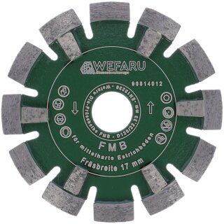 Diamant Frässcheibe FMB - Ø 120 mm, 17 mm Segmentbreite