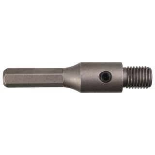 Adapter 6-Kant - M16 außen mit Schraube