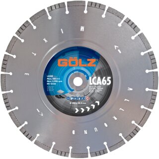GÖLZ Diamanttrennscheibe LCA65 Ø 350 mm / 25,4 mm Bohrung